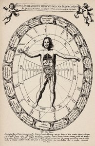 Correspondance entre microcosme et macrocosme. Planche tirée de « Mundus subterraneus » par Athanase Kircher (1601-1680) - Unbekannter Künstler