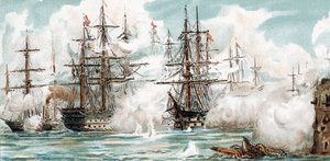 Guerre de Crimée - Bombardement de Sébastopol - Unbekannter Künstler