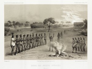 Danse des Indiens Apinage, Brésil, vers 1843-1847 - Unbekannt