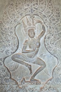 Relief de danse Apsara sur le mur extérieur ouest, Angkor Wat, Cambodge - Unbekannter Künstler