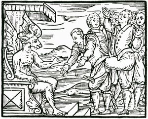 Représentation de la sorcellerie. 16ème siècle (gravure)