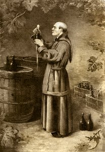 Dom Pérignon découvrant la mousse en 1714 - début du XXe siècle