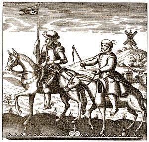 Don Quichotte et Sancho Panza - Unbekannter Künstler