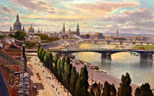 Dresde Vue de la ville - Unbekannter Künstler