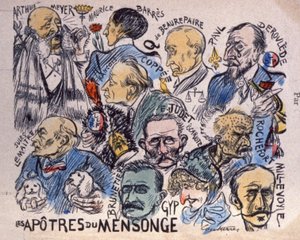 Affaire Dreyfus : Les Apôtres du Mensonge, chefs des anti-Dreyfusards - Unbekannter Künstler