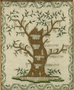Arbre généalogique brodé