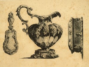Gravure représentant trois accessoires de beauté par le prince Pavel (Paul) Grigoryevich Demidoff (1738-1821) - Unbekannt