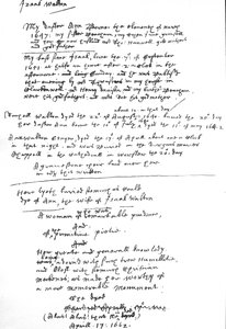 Entrées par Izaak Walton sur son exemplaire du Livre de la prière commune, après 1662 - Unbekannt