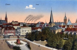 Essen, Allemagne - Vue du centre-ville, début du 20ème siècle - Unbekannter Künstler
