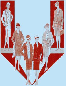 Mode : costumes pour dames, automne 1927 - Unbekannter Künstler