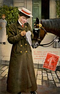 Conductrice de fiacre, Paris - début du 20e siècle - Unbekannter Künstler