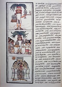 Festival de Toxcatl et sa victime, Livre II du Codex florentin, Version bilingue en espagnol et nahuatl, Histoire générale des choses de la Nouvelle-Espagne (Historia general de las cosas de Nueva Espana), Civilisation aztèque - Benjamin Baud