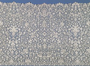 Volant de dentelle guipure, français, vers 1700 - Unbekannt