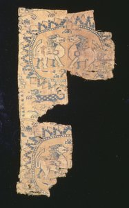 Fragment de lampas de lin et de soie, Asie centrale - Benjamin Baud