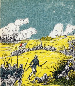 La France au Tonkin. Gravure dans "Histoire de France". Série d