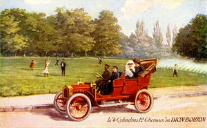 Publicité française pour la voiture De Dion-Bouton, vers 1904
