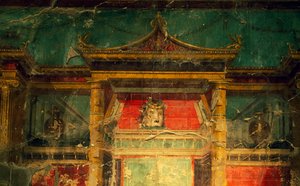 Fresque dans le salon, Villa Poppaea, zone archéologique d