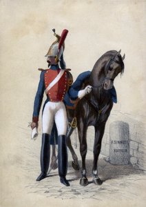 Garde de Paris, avec son cheval - Unbekannter Künstler