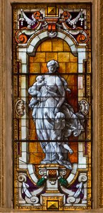 Gênes, Duomo (cathédrale Saint-Laurent), intérieur, chapelle Lercari ou chapelle du Saint-Sacrement (abside nord) : "vitrail" - Unbekannter Künstler