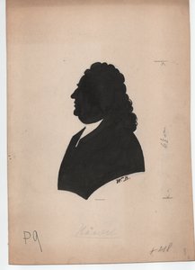 George Frideric Handel (1785-1759) (c. 1850, silhouette) - Unbekannter Künstler