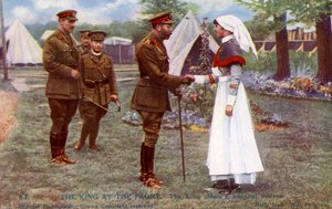 George V rencontrant une matrone d