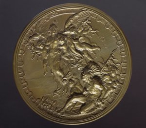 Médaille en bronze doré pour marquer le 400e anniversaire de la découverte des Amériques (1492-1892) - Benjamin Baud