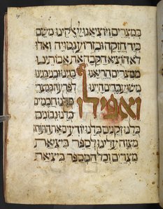 Lettres dorées de la Haggadah pour Pâque (la 