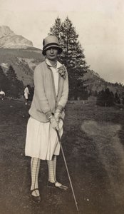 Golfeur au lac Carezza - Unbekannter Künstler