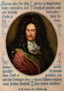 Portrait de Gottfried Wilhelm Leibniz, philosophe allemand - Unbekannter Künstler