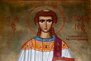 Christianisme orthodoxe grec ; icône de Saint Stefanos dans l