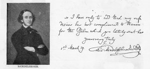 Écriture et signature de Mendelssohn - Unbekannt