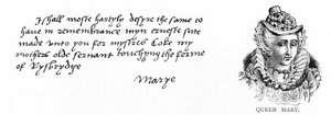 Écriture et signature de la princesse Mary d