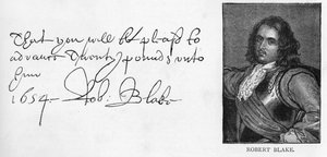 Écriture et signature de Robert Blake