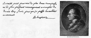 Écriture et signature de Robespierre