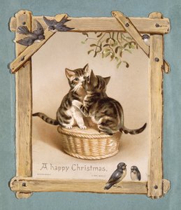 "Joyeux Noël disent les chatons" - Unbekannter Künstler