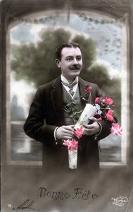 Carte de vœux Bonne Journée - Carte postale fin 19e-20e siècle