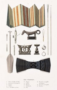 Harpons, repose-têtes et autres objets de Waigiou, Indonésie - Unbekannt