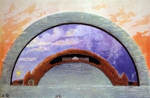 Ciel et terre selon les Babyloniens. Fin du 19e siècle (gravure)