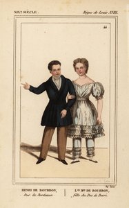 Henri, comte de Chambord, duc de Bordeaux 1820-1883 et Louise Marie Thérèse d