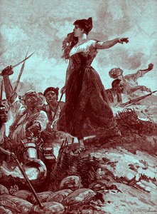 Héroïsme de la Jeune Fille de Saragosse, Espagne - Unbekannter Künstler