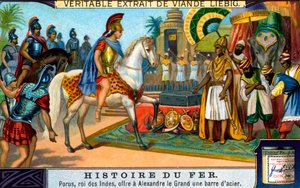 Histoire du fer : Roi Porus et Alexandre le Grand - Unbekannter Künstler