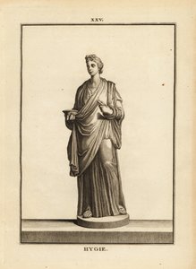 Hygie, déesse grecque et romaine de la santé et de la propreté, fille du dieu de la médecine Asclépios