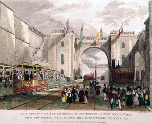Inauguration de la ligne de chemin de fer Liverpool Manchester