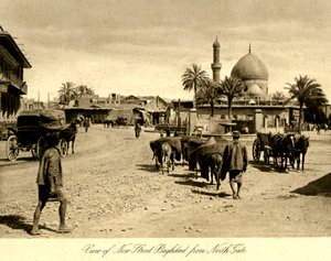 Irak - Vue de la nouvelle rue de Bagdad depuis la porte nord