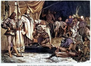 Jean de Béthencourt, gentilhomme normand, baron de Saint Martin le Gaillard, a conquis et christianisé les îles Canaries en janvier 1405, du magazine “Sur terre et sur mer” n°28, 8 janvier