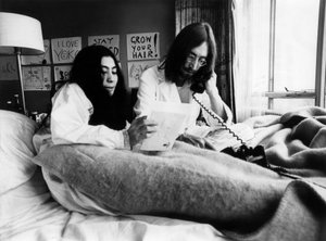 John Lennon et Yoko Ono à l