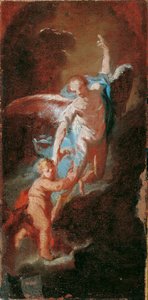 Enfant avec ange gardien - Unbekannter Künstler