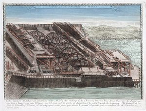 La machine de Marly de Rennequin qui servait à pomper et conduire les eaux de la Seine à Versailles par l