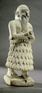 Lamgi-Mari, roi de Mari, Moyen Euphrate, période dynastique ancienne, 3000 av. J.-C. (marbre)