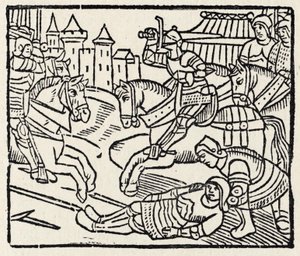 Lancelot à un tournoi - Unbekannter Künstler
